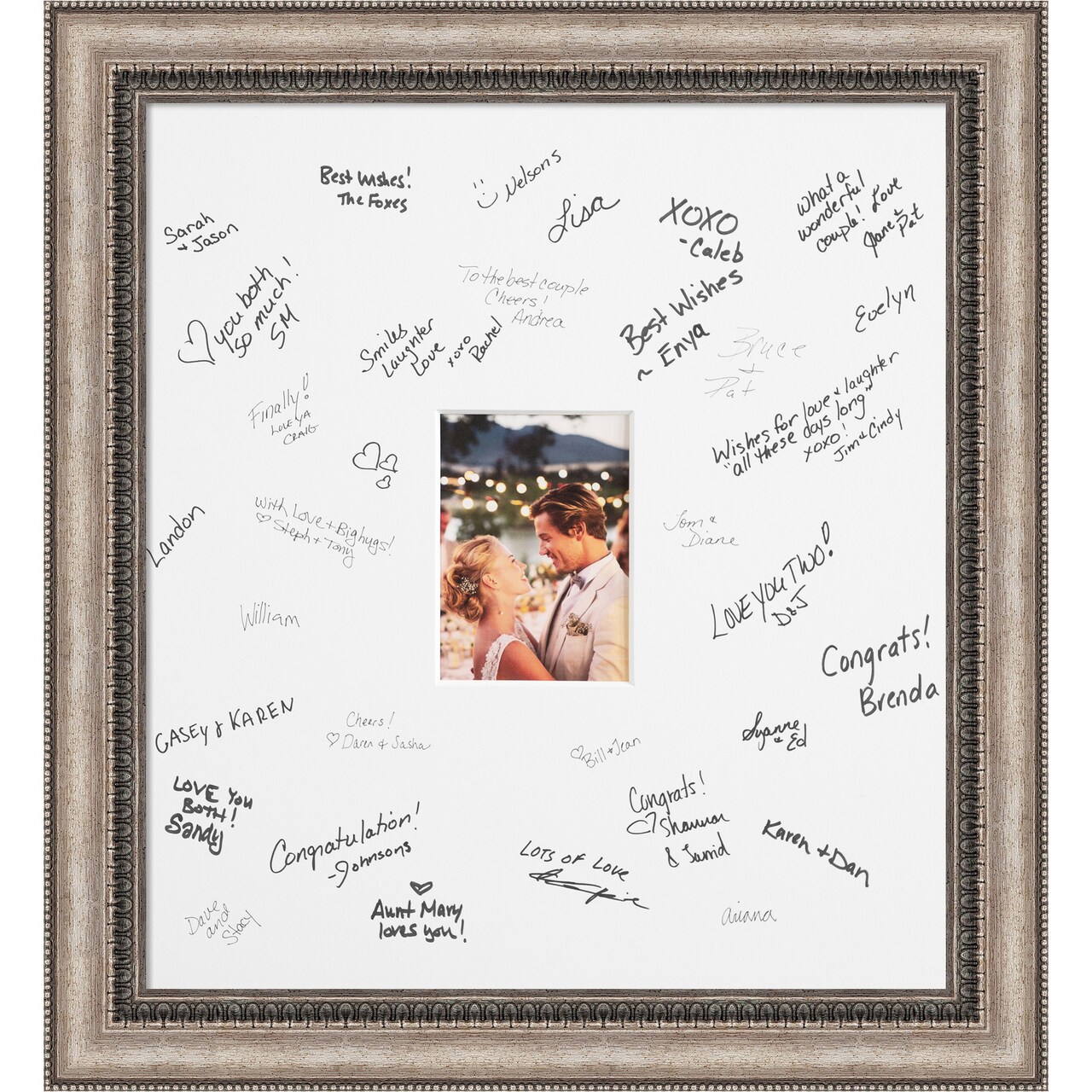 Lyla Signature Mat Picture Frame, Photo Frame Wedding Guest Book Alternative, Autograph Picture Mat for Signature Board, Wedding Celebrations Graduations Support Encouragement or Retirement